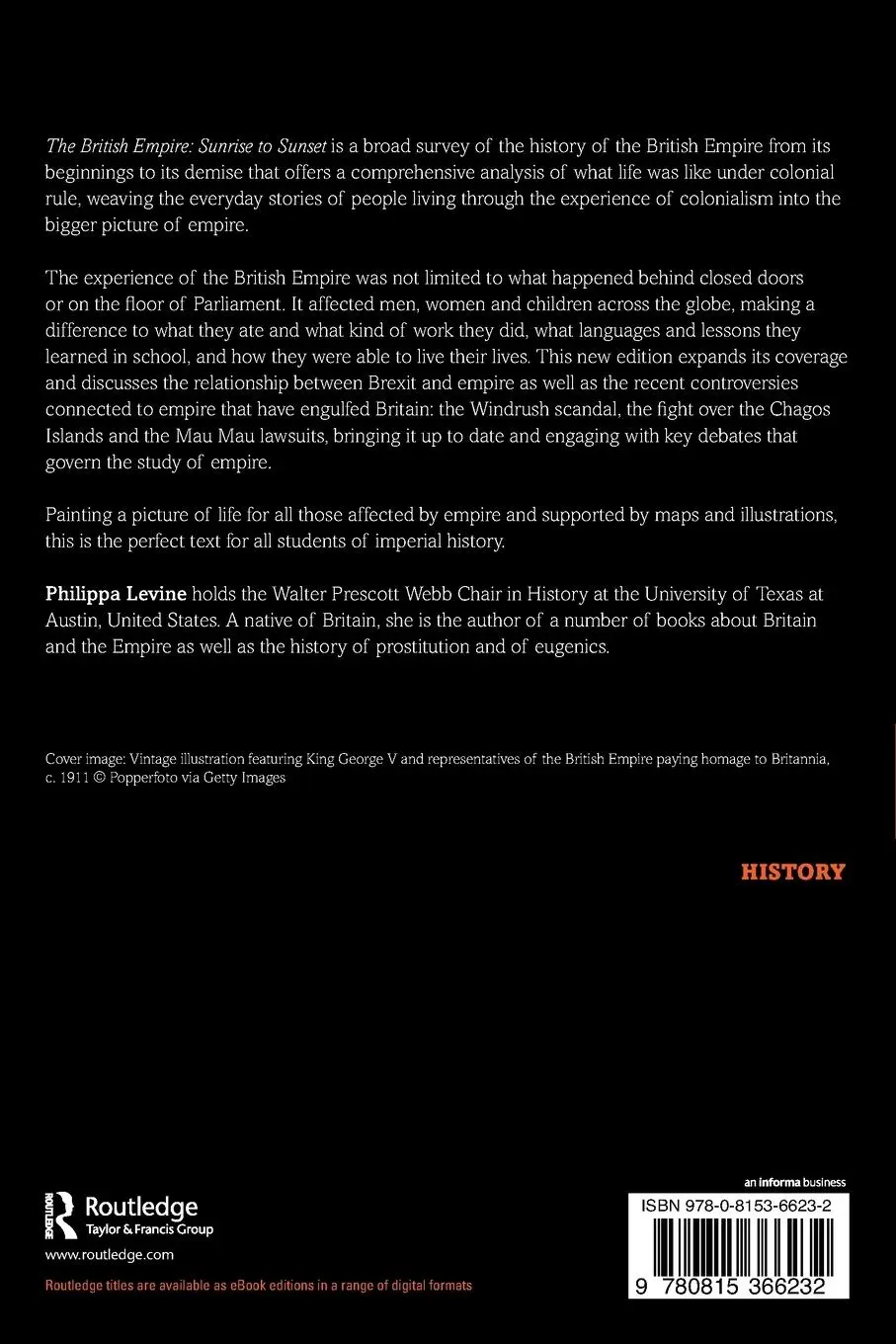 Rückseite: 9780815366232 | The British Empire | Sunrise to Sunset | Philippa Levine | Taschenbuch