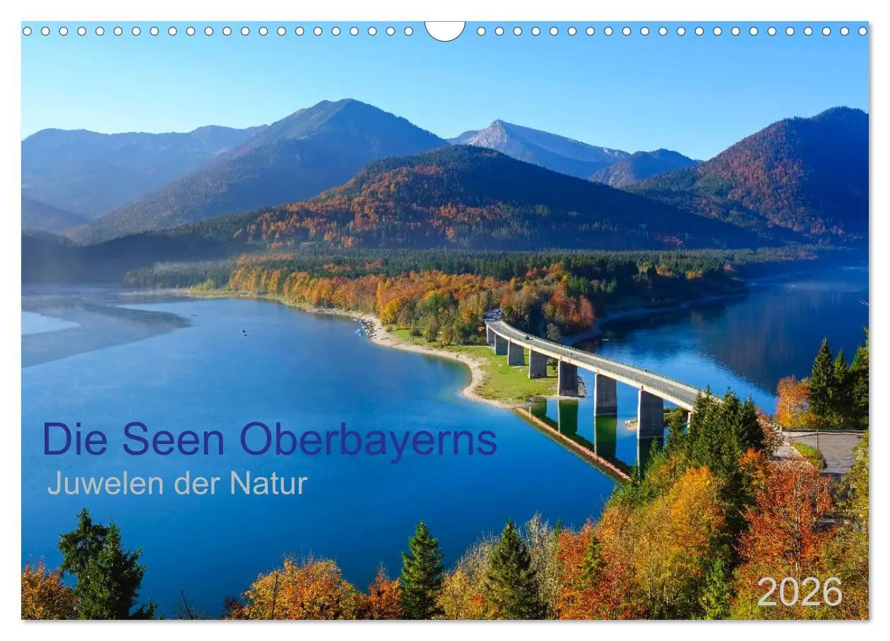 Cover: 9783457756232 | Die Seen Oberbayerns Juwelen der Natur (Wandkalender 2026 DIN A3...