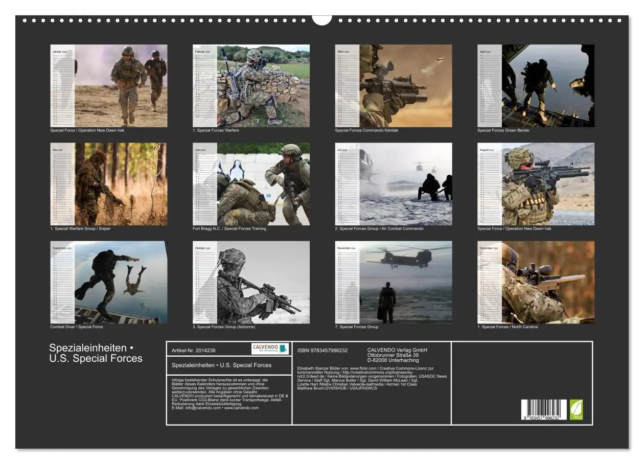 Bild: 9783457996232 | Spezialeinheiten ¿ U.S. Special Forces (Wandkalender 2026 DIN A2...
