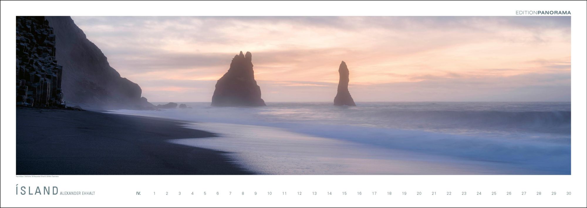 Bild: 9783898236232 | ISLAND | Immerwährender Panorama-Kalender, 110 x 39 cm | Ehhalt | XIV