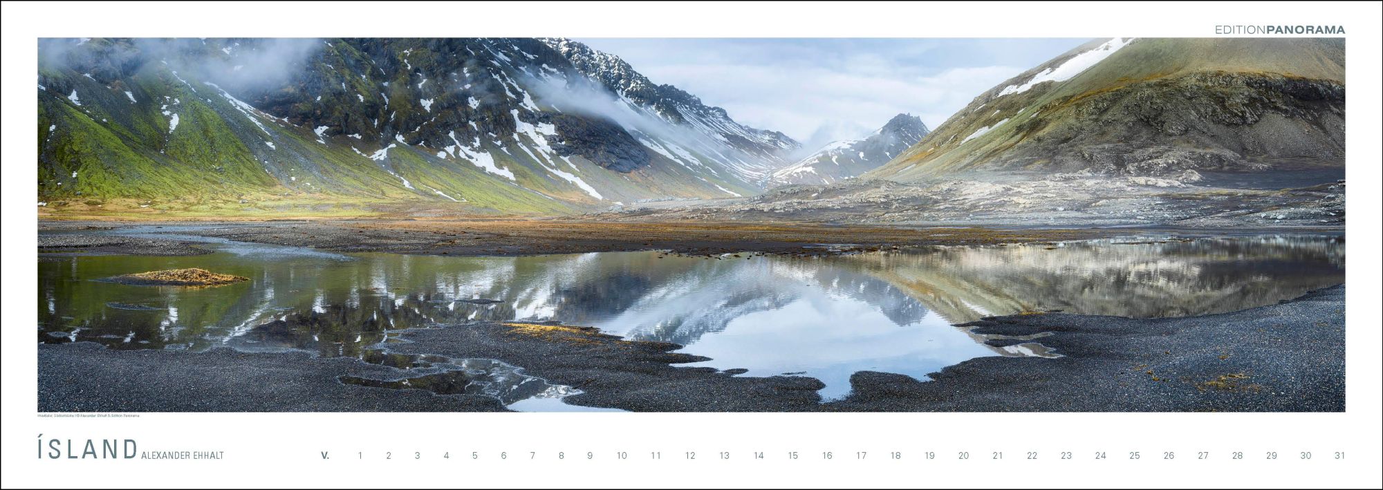 Bild: 9783898236232 | ISLAND | Immerwährender Panorama-Kalender, 110 x 39 cm | Ehhalt | XIV