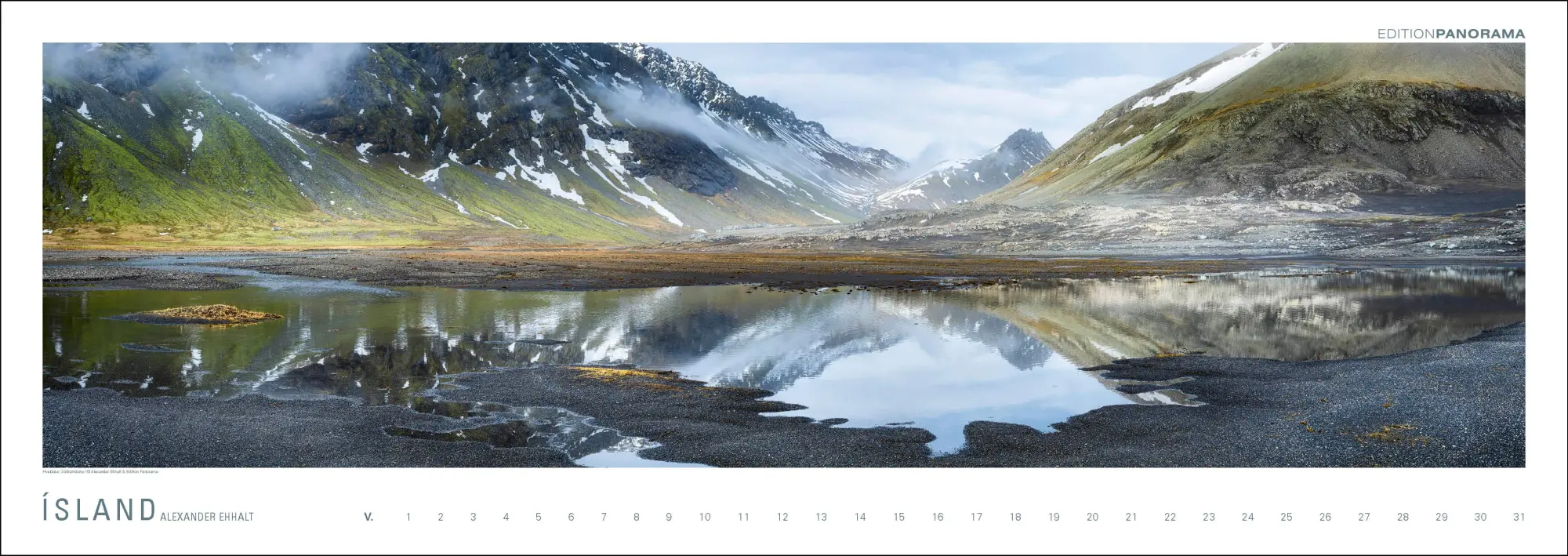 Bild: 9783898236232 | ISLAND | Immerwährender Panorama-Kalender, 110 x 39 cm | Ehhalt | XIV