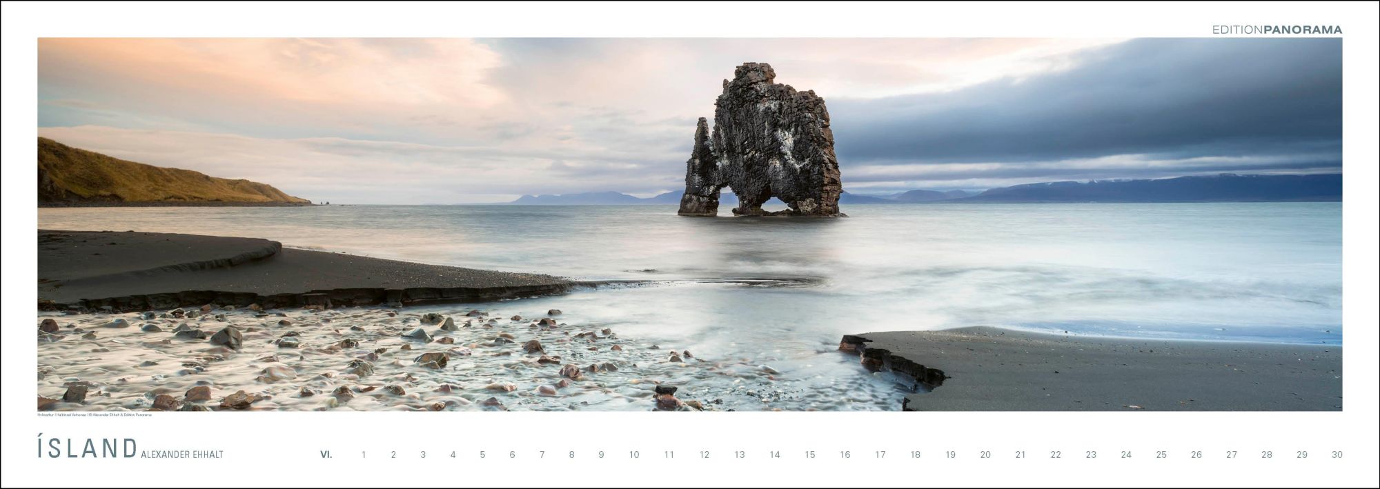 Bild: 9783898236232 | ISLAND | Immerwährender Panorama-Kalender, 110 x 39 cm | Ehhalt | XIV