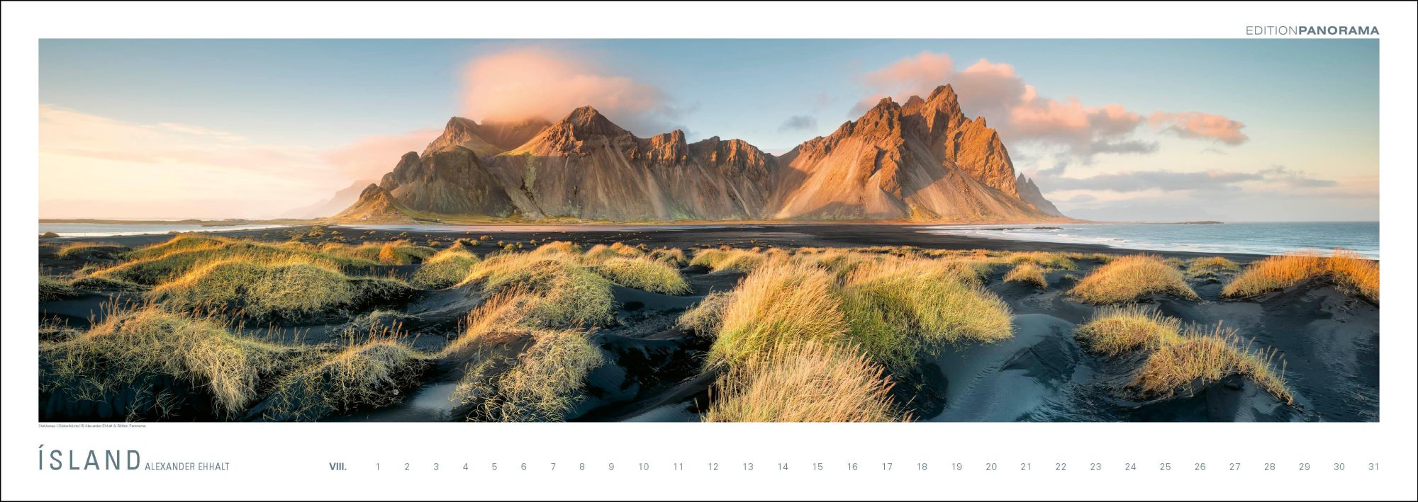 Bild: 9783898236232 | ISLAND | Immerwährender Panorama-Kalender, 110 x 39 cm | Ehhalt | XIV