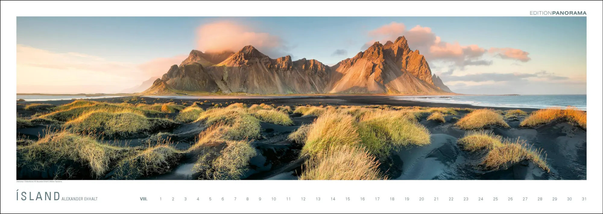 Bild: 9783898236232 | ISLAND | Immerwährender Panorama-Kalender, 110 x 39 cm | Ehhalt | XIV
