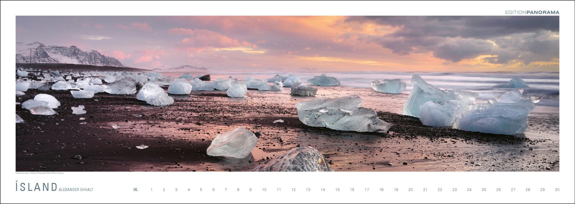 Bild: 9783898236232 | ISLAND | Immerwährender Panorama-Kalender, 110 x 39 cm | Ehhalt | XIV