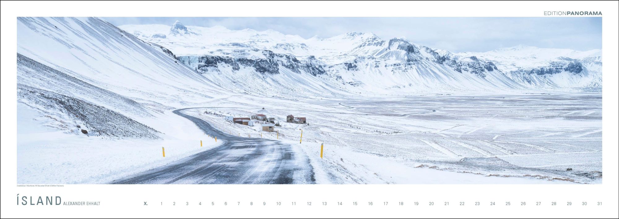 Bild: 9783898236232 | ISLAND | Immerwährender Panorama-Kalender, 110 x 39 cm | Ehhalt | XIV