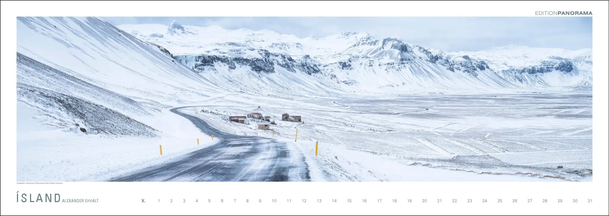 Bild: 9783898236232 | ISLAND | Immerwährender Panorama-Kalender, 110 x 39 cm | Ehhalt | XIV