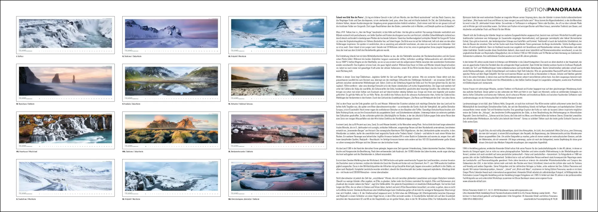 Bild: 9783898236232 | ISLAND | Immerwährender Panorama-Kalender, 110 x 39 cm | Ehhalt | XIV