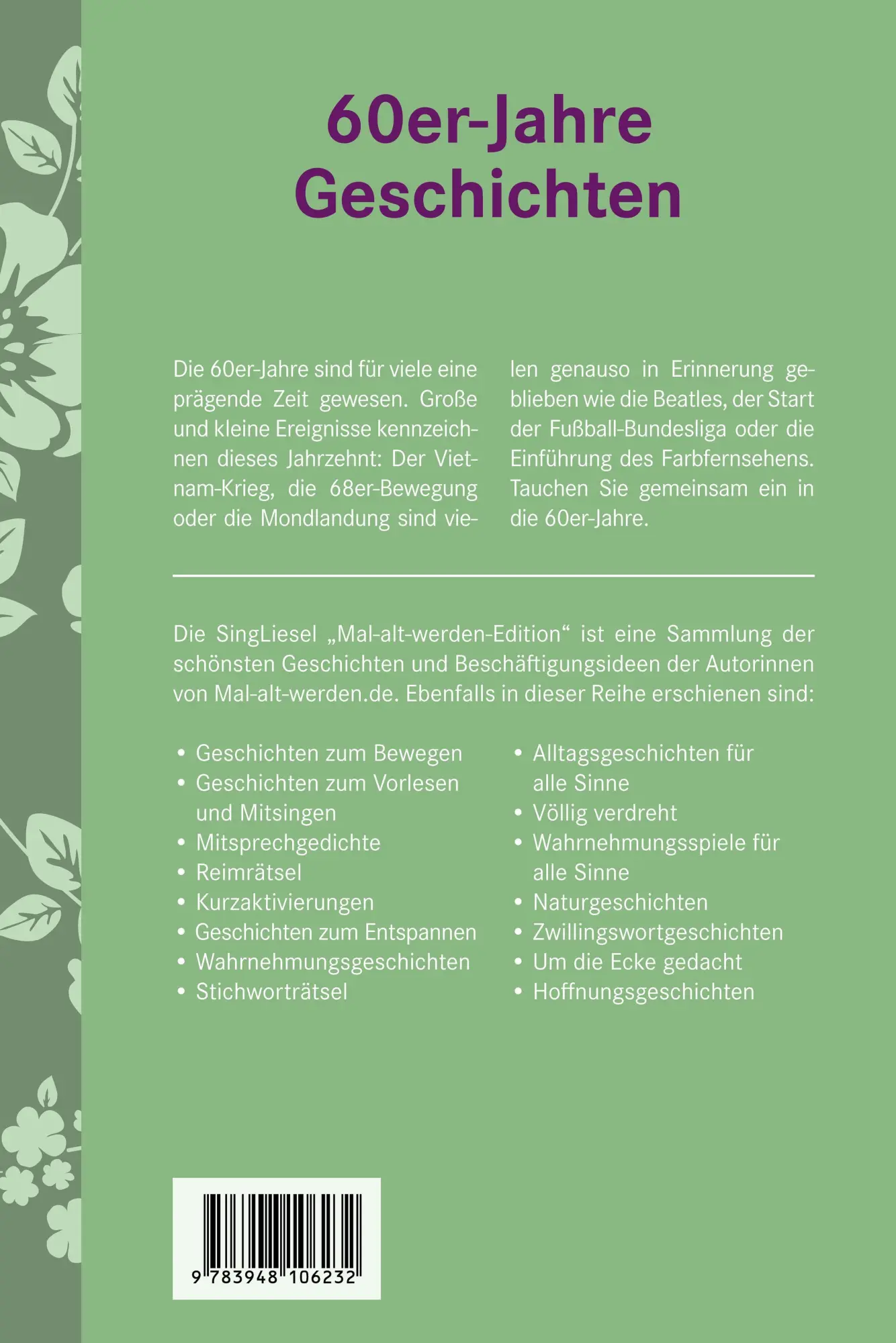 Bild: 9783948106232 | 60er-Jahre Geschichten für Senioren | Monika Kaiser | Taschenbuch