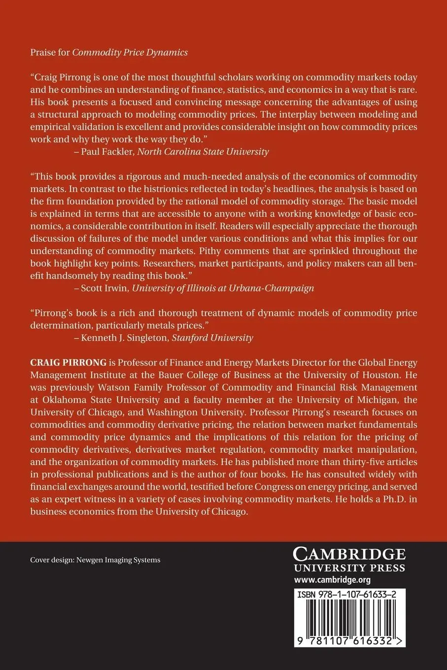 Rückseite: 9781107616332 | Commodity Price Dynamics | A Structural Approach | Craig Pirrong