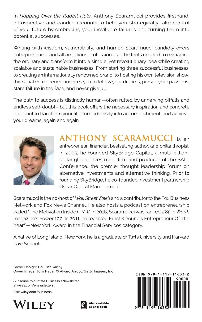 Rückseite: 9781119116332 | Hopping Over the Rabbit Hole | Anthony Scaramucci | Buch | 208 S.