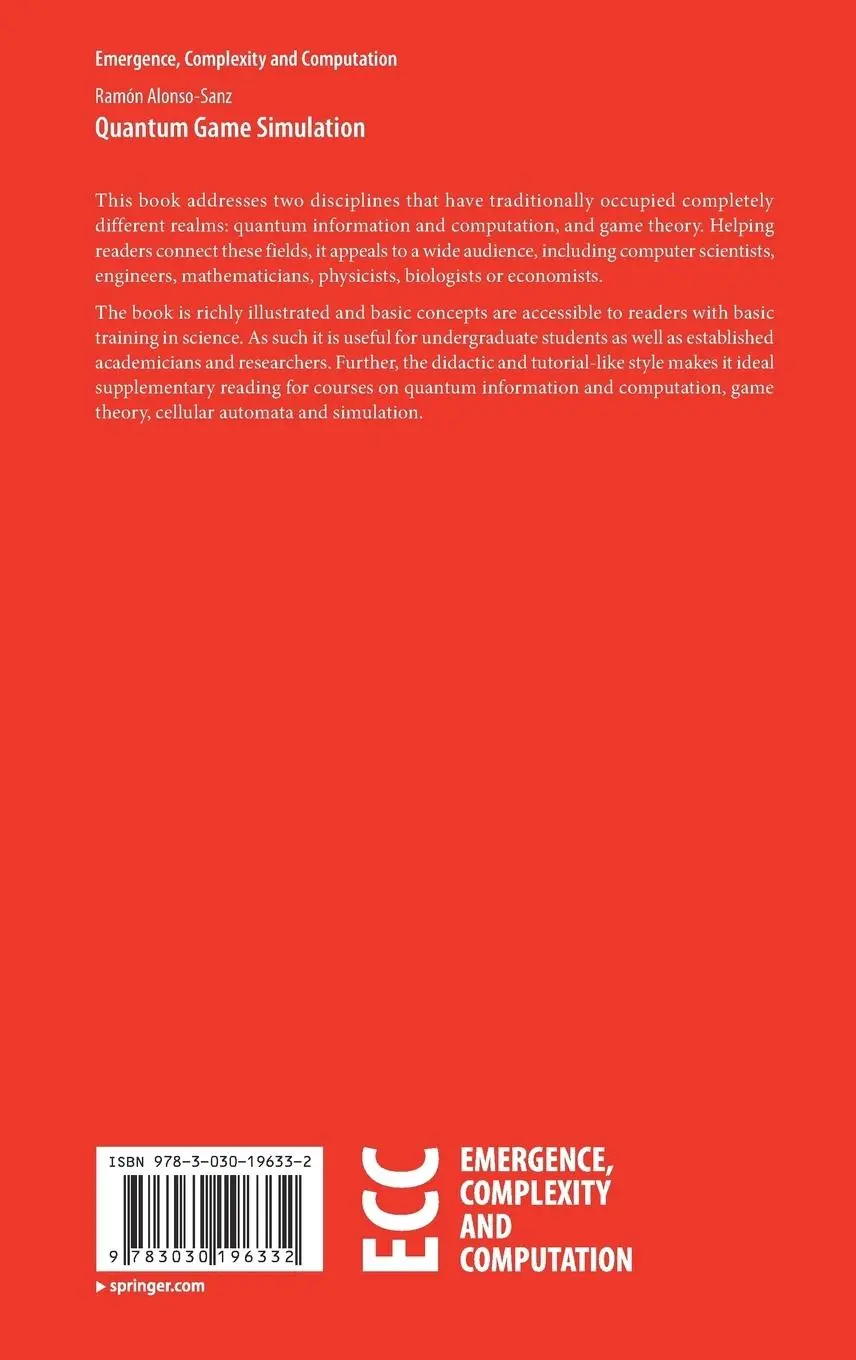 Rückseite: 9783030196332 | Quantum Game Simulation | Ramon Alonso-Sanz | Buch | xiii | Englisch