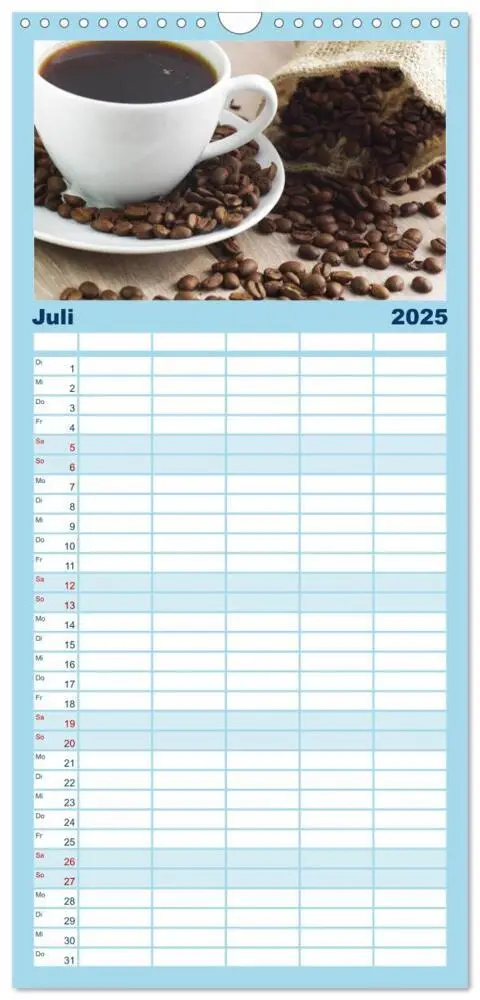 Bild: 9783457126332 | Familienplaner 2025 - Kaffee-Pause Terminkalender mit 5 Spalten...