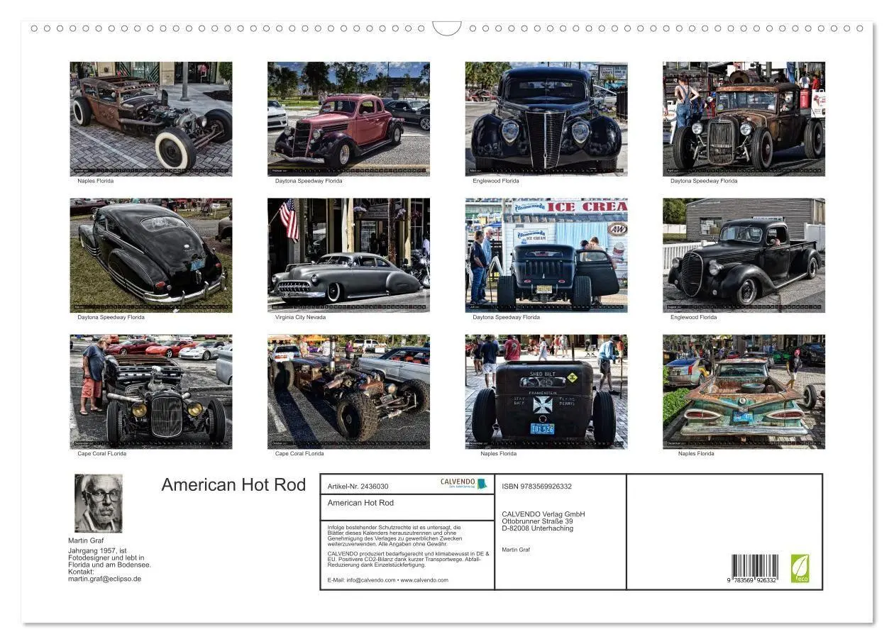 Bild: 9783569926332 | American Hot Rod (Wandkalender 2027 DIN A2 quer), CALVENDO...