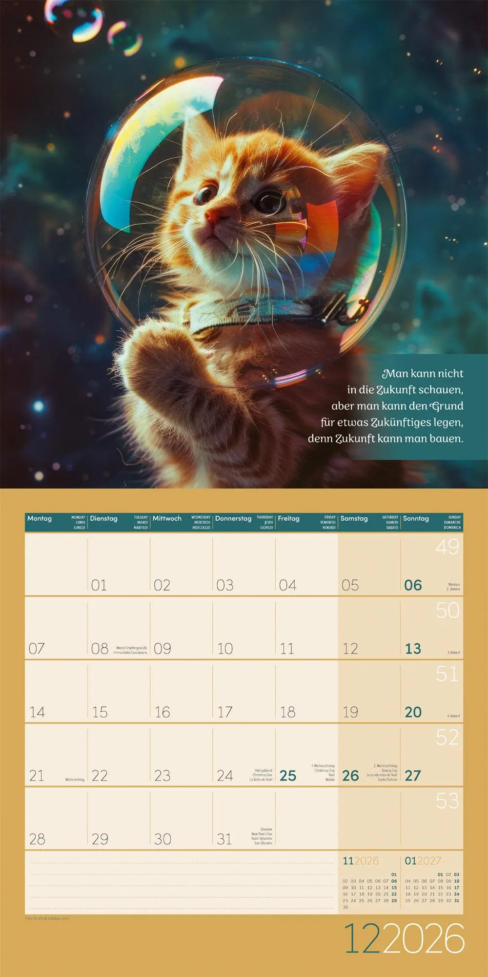 Bild: 9783838446332 | Alles wird gut! Kalender 2026 - 30x30 | Ackermann Kunstverlag GmbH