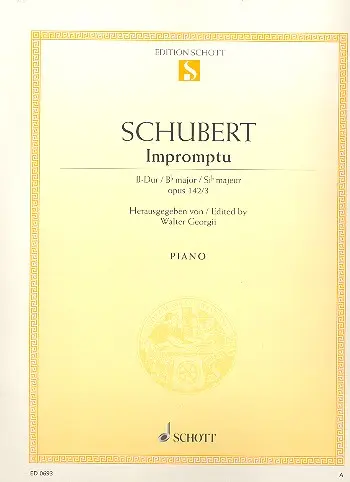 Cover: 9790001086332 | Impromptu 3 Bes Opus 142 | Franz Schubert | Buch | Schott Music