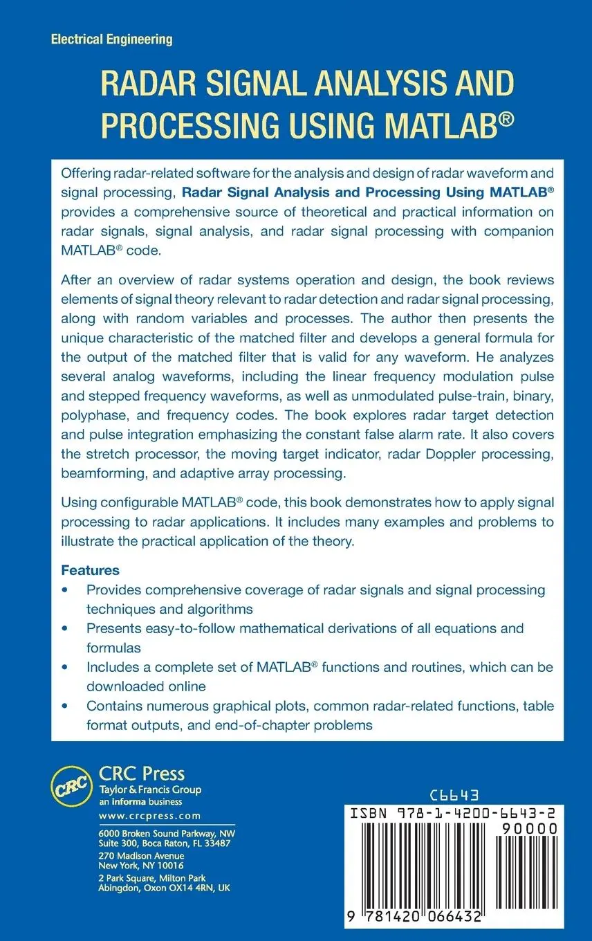 Rückseite: 9781420066432 | Radar Signal Analysis and Processing Using MATLAB | Bassem R. Mahafza