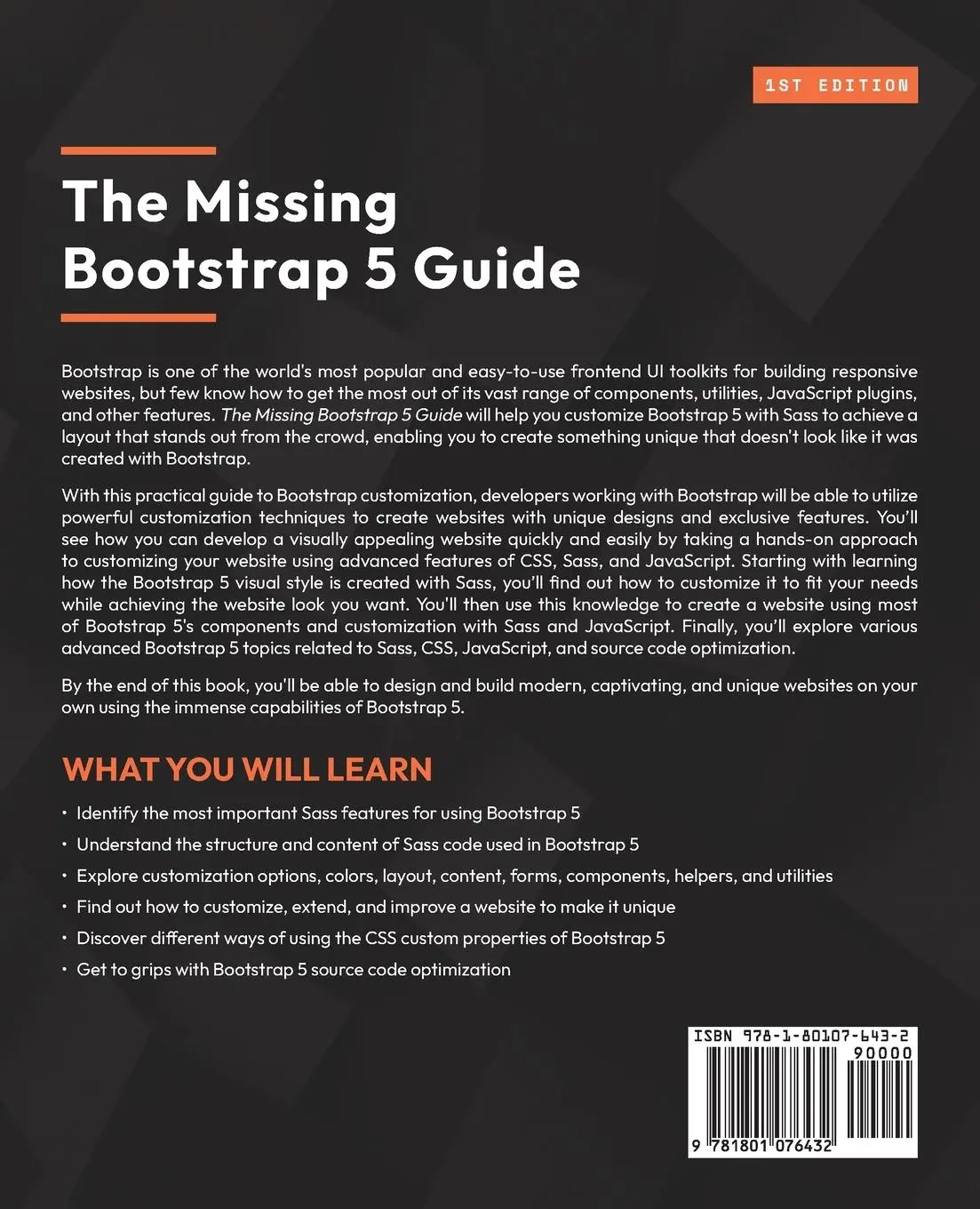 Rückseite: 9781801076432 | The Missing Bootstrap 5 Guide | Jeppe Schaumburg Jensen | Taschenbuch