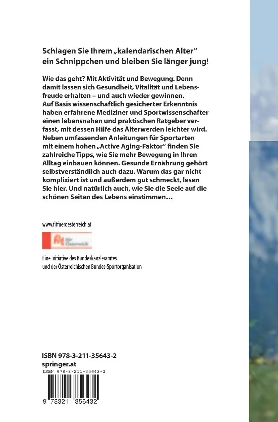 Rückseite: 9783211356432 | Aktiv ins Alter | Mit richtiger Bewegung jung bleiben | Bachl (u. a.)