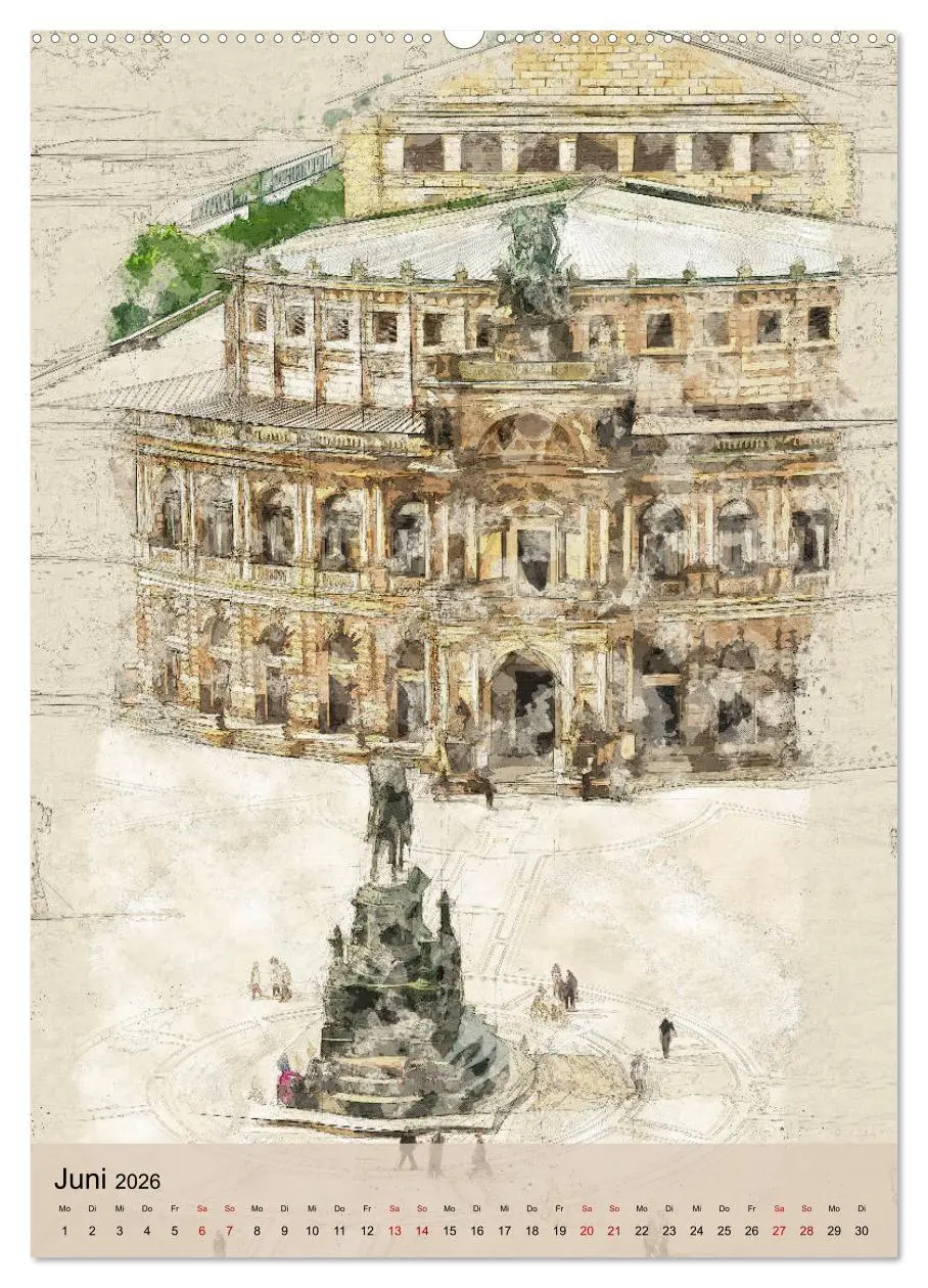 Bild: 9783516376432 | Dresden wie gemalt (hochwertiger Premium Wandkalender 2026 DIN A2...