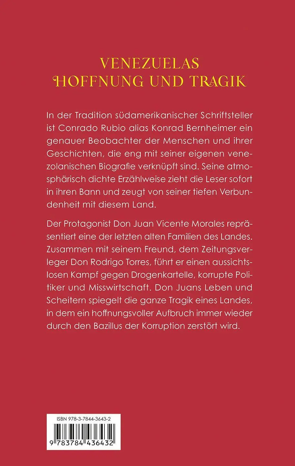 Bild: 9783784436432 | Plaza Bolivar | Roman | Conrado Rubio | Buch | 288 S. | Deutsch | 2022