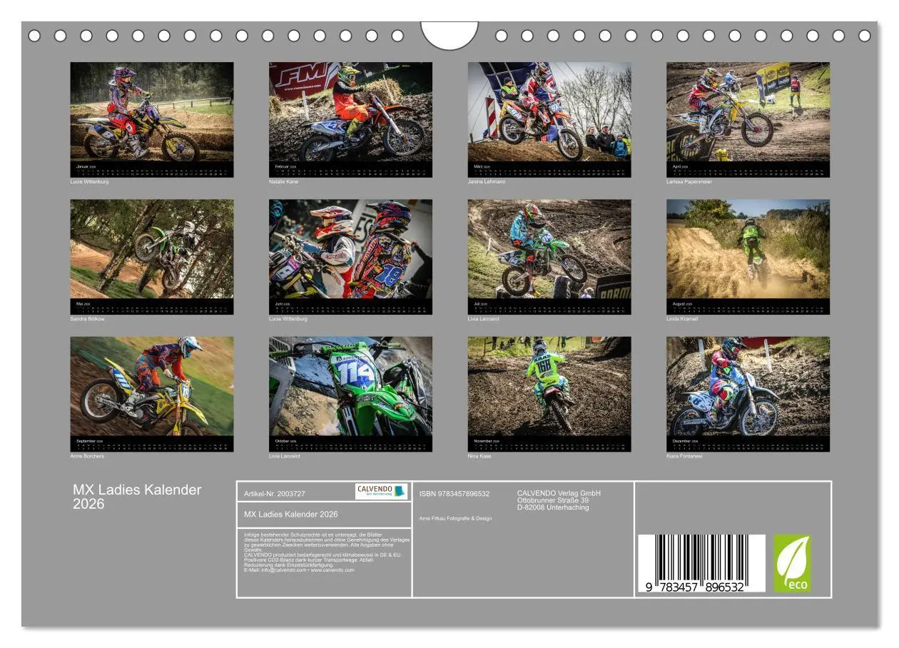 Bild: 9783457896532 | MX Ladies Kalender 2026 (Wandkalender 2026 DIN A4 quer), CALVENDO...
