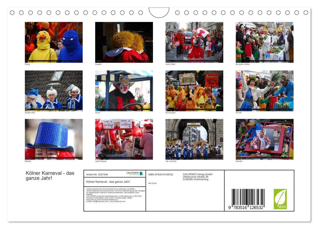 Bild: 9783516126532 | Kölner Karneval - das ganze Jahr! (Wandkalender 2026 DIN A4 quer),...