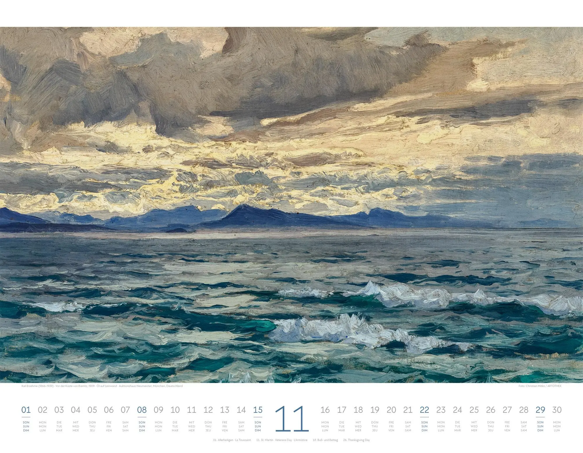 Bild: 9783838426532 | Kunstwerk Meer Kalender 2026 | Ackermann Kunstverlag GmbH | Kalender