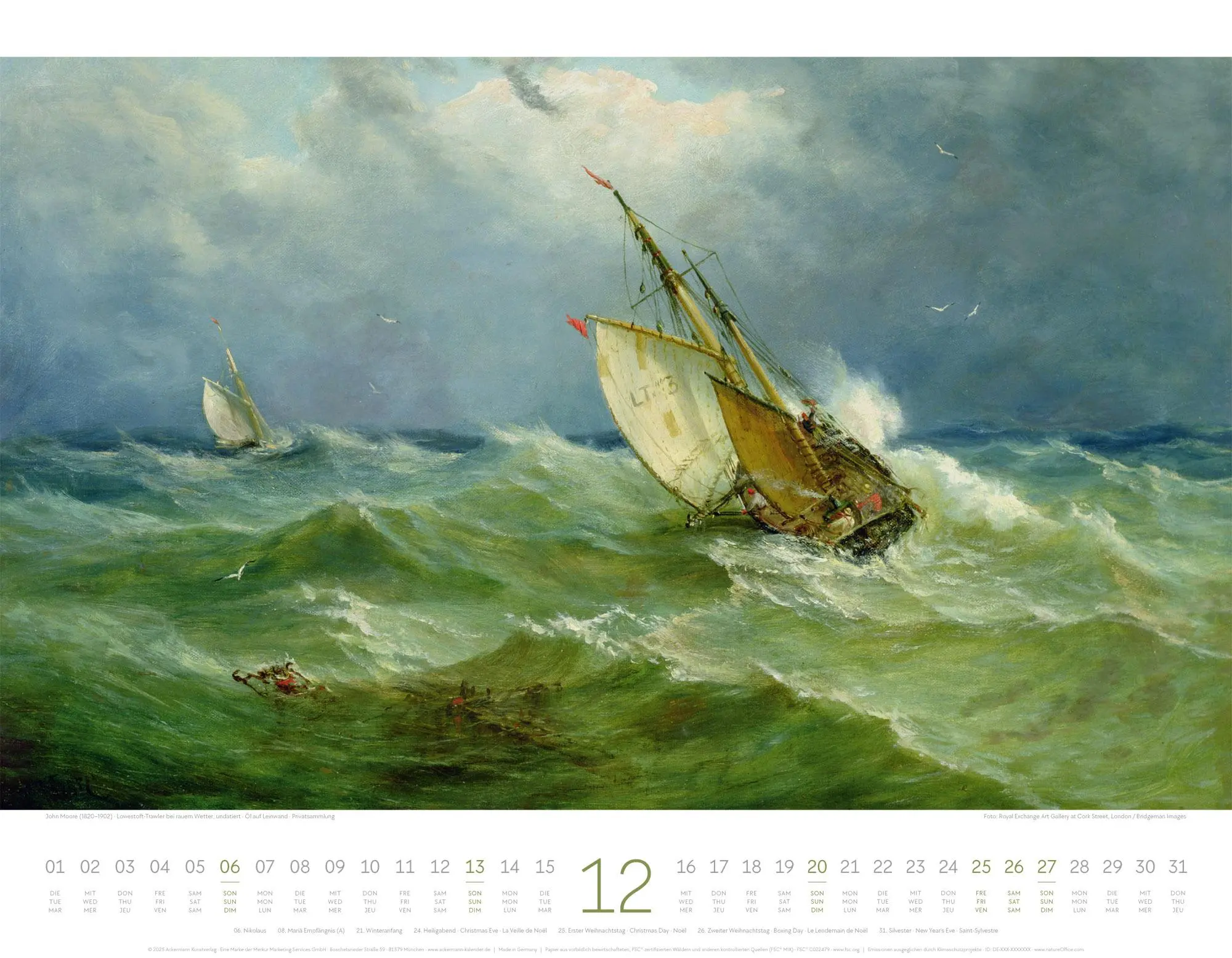 Bild: 9783838426532 | Kunstwerk Meer Kalender 2026 | Ackermann Kunstverlag GmbH | Kalender