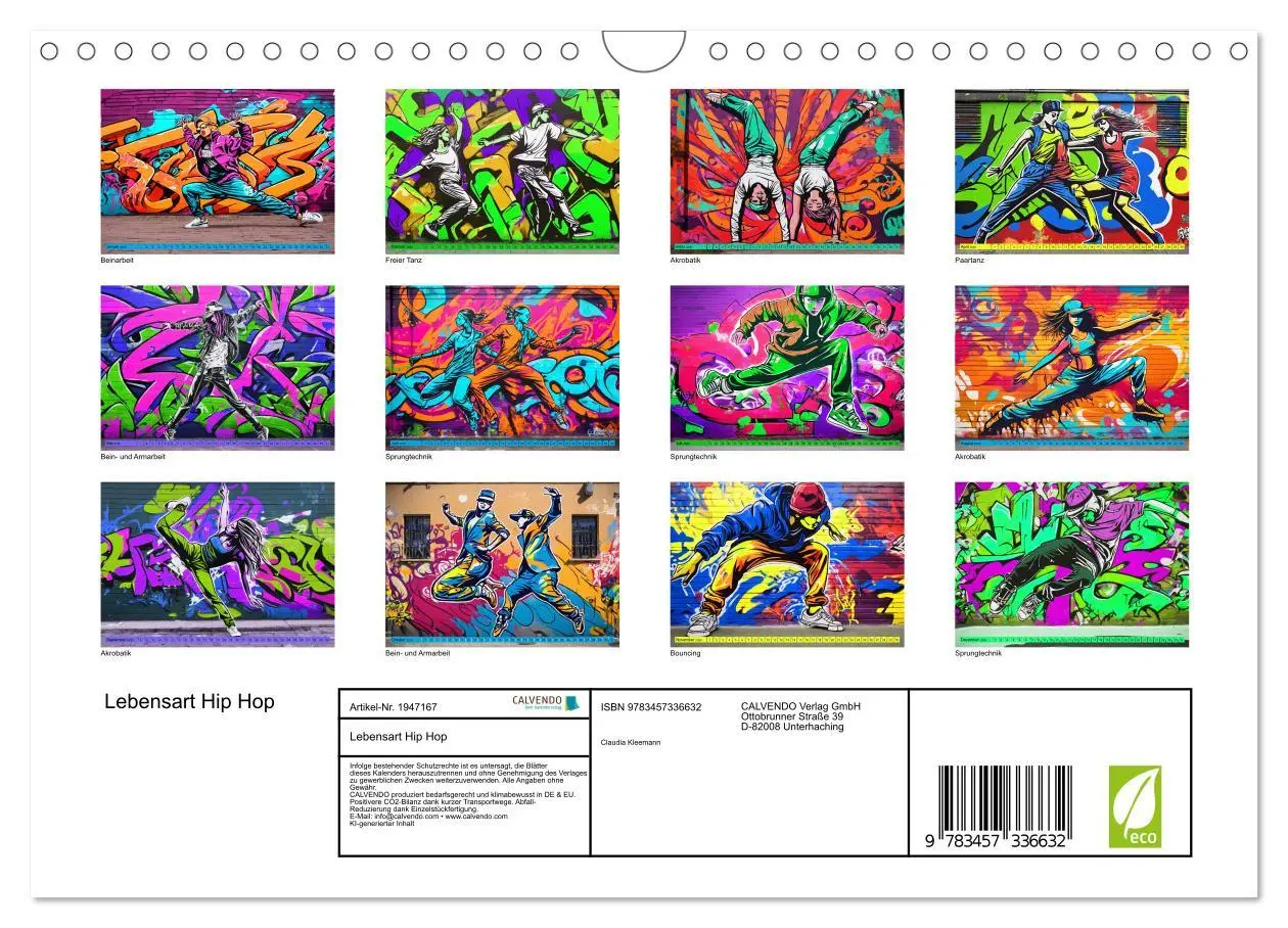 Bild: 9783457336632 | Lebensart Hip Hop (Wandkalender 2026 DIN A4 quer), CALVENDO...