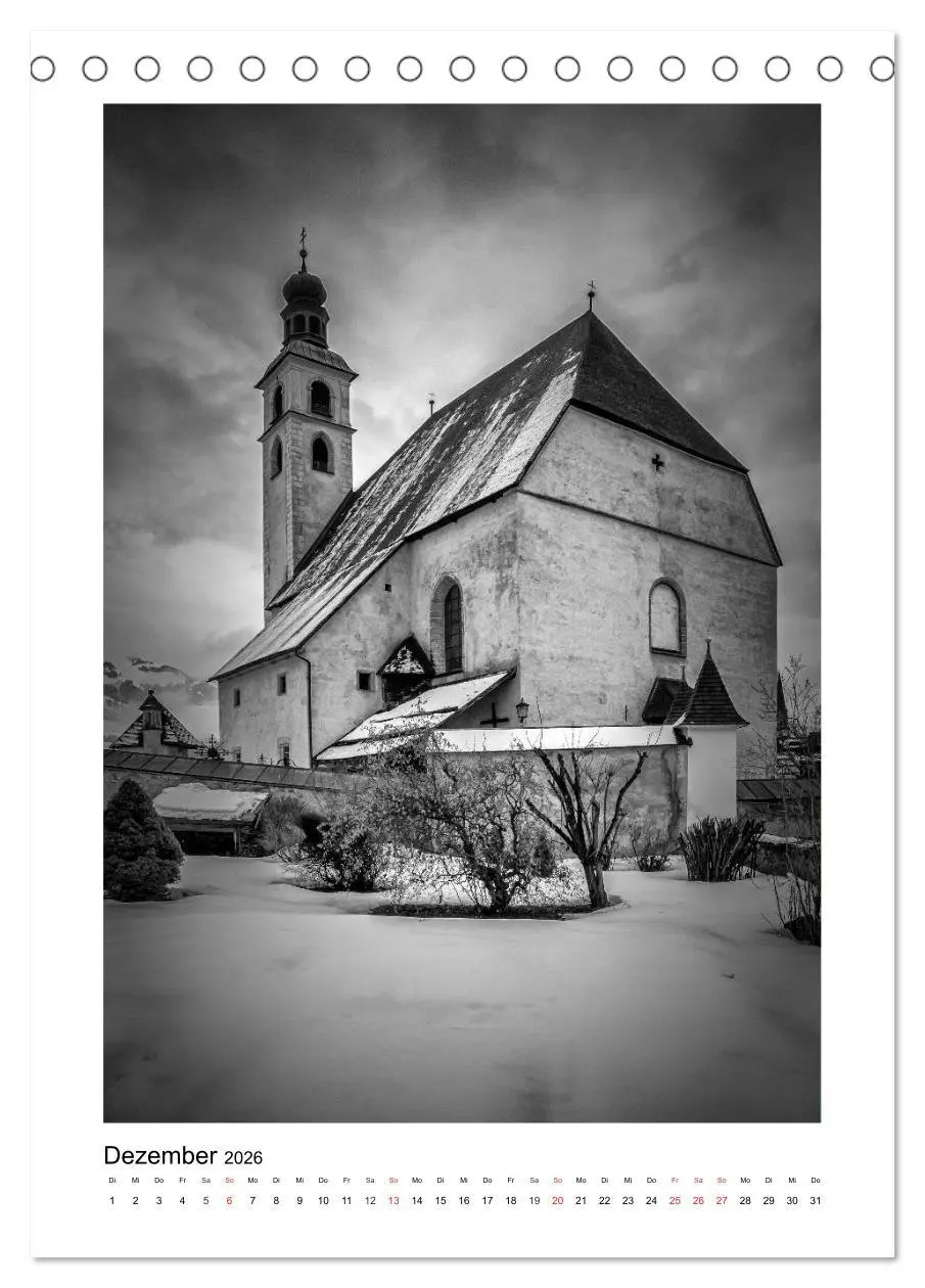 Bild: 9783516426632 | Kitzbühel Monochrom (Tischkalender 2026 DIN A5 hoch), CALVENDO...
