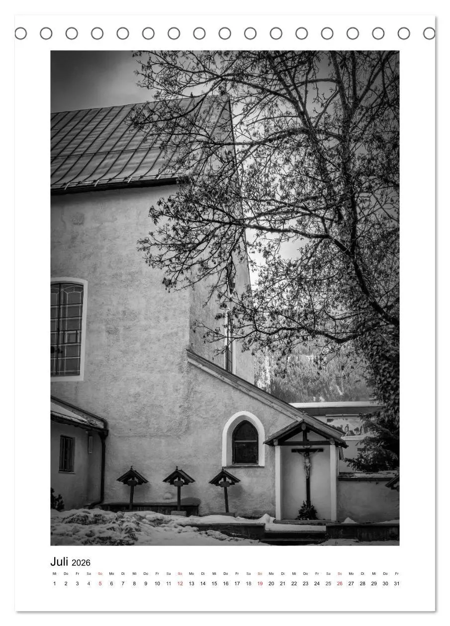 Bild: 9783516426632 | Kitzbühel Monochrom (Tischkalender 2026 DIN A5 hoch), CALVENDO...