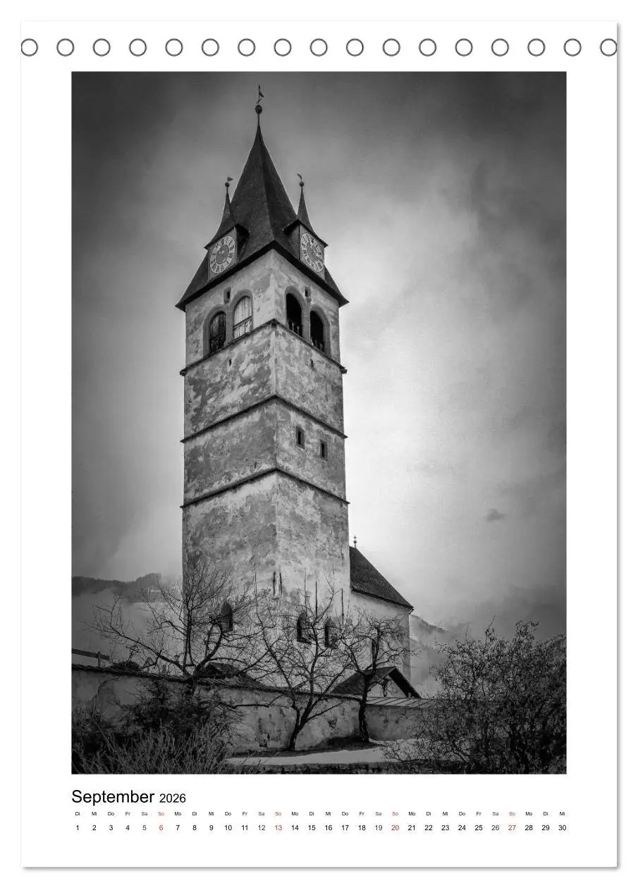 Bild: 9783516426632 | Kitzbühel Monochrom (Tischkalender 2026 DIN A5 hoch), CALVENDO...