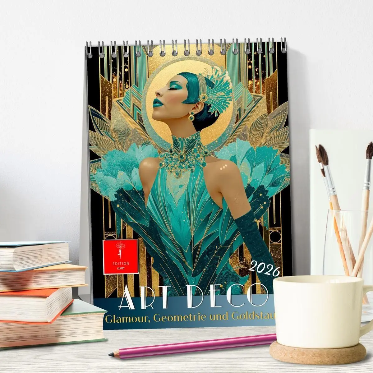 Bild: 9783516736632 | Art Deco - Glamour, Geometrie und Goldstaub (Tischkalender 2026 DIN...