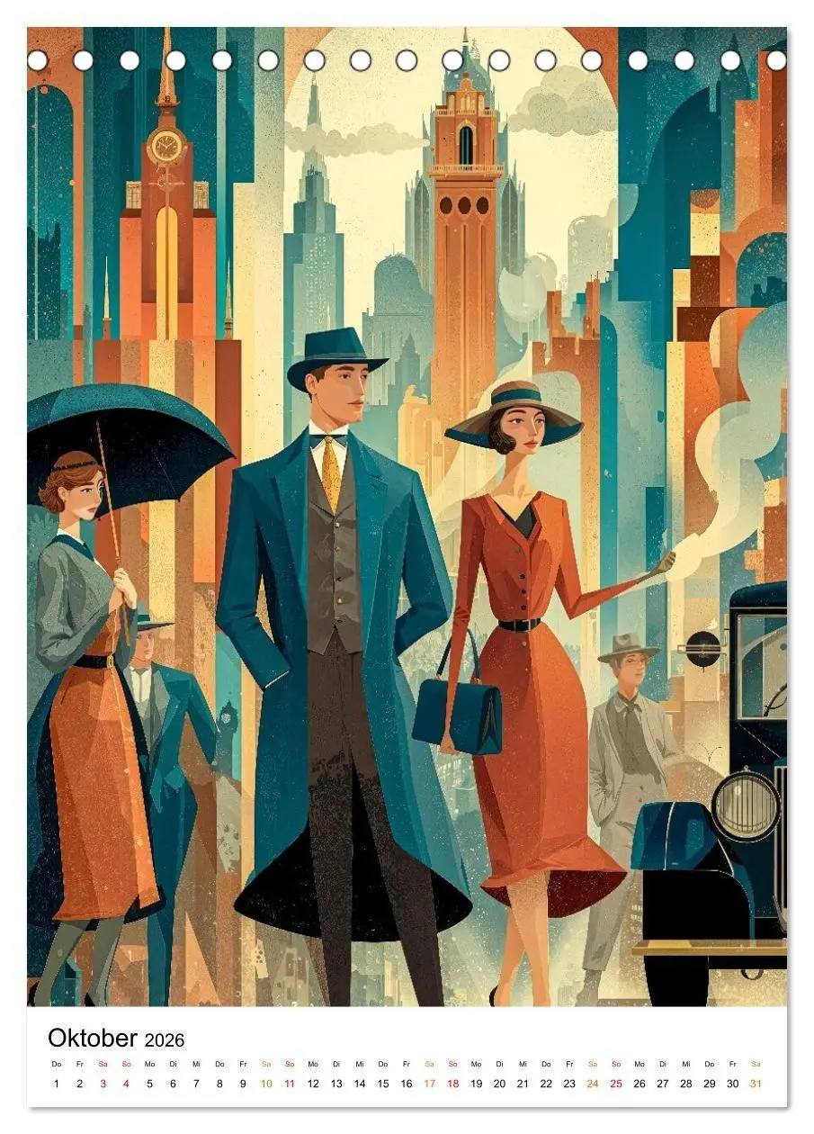 Bild: 9783516736632 | Art Deco - Glamour, Geometrie und Goldstaub (Tischkalender 2026 DIN...