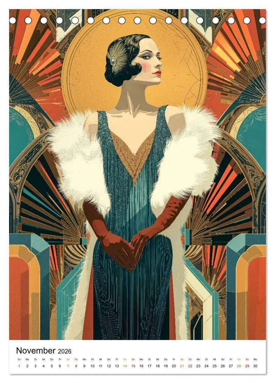 Bild: 9783516736632 | Art Deco - Glamour, Geometrie und Goldstaub (Tischkalender 2026 DIN...