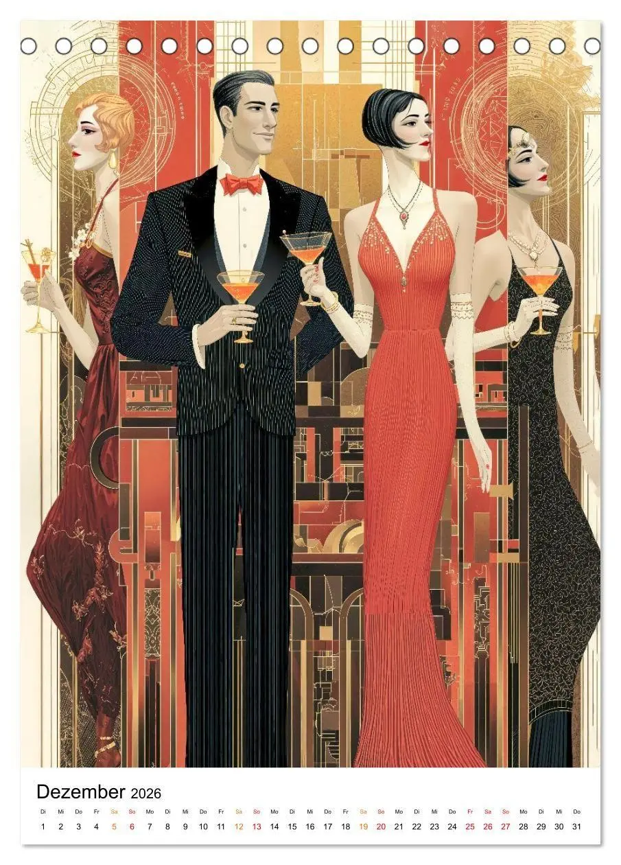 Bild: 9783516736632 | Art Deco - Glamour, Geometrie und Goldstaub (Tischkalender 2026 DIN...