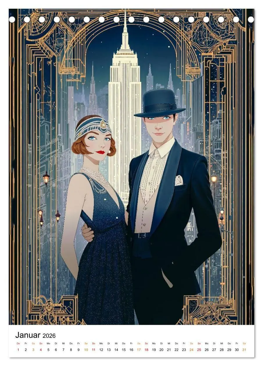 Bild: 9783516736632 | Art Deco - Glamour, Geometrie und Goldstaub (Tischkalender 2026 DIN...