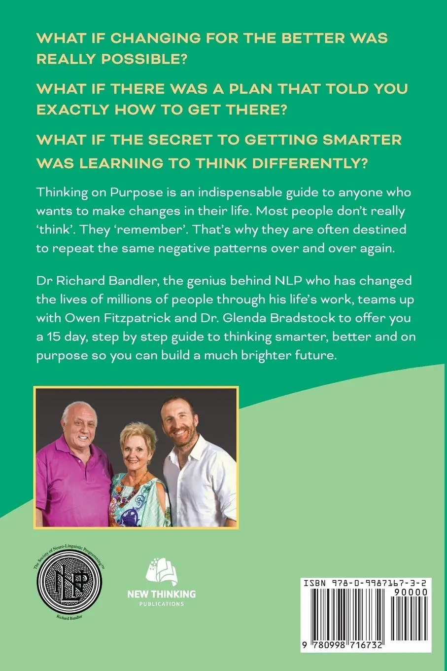 Rückseite: 9780998716732 | Thinking on Purpose | A 15 Day Plan to a Smarter Life | Taschenbuch