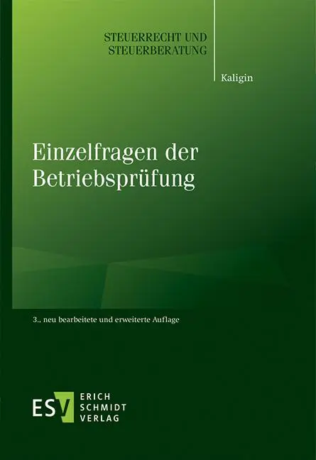 Cover: 9783503236732 | Einzelfragen der Betriebsprüfung | Thomas Kaligin | Taschenbuch | 2024