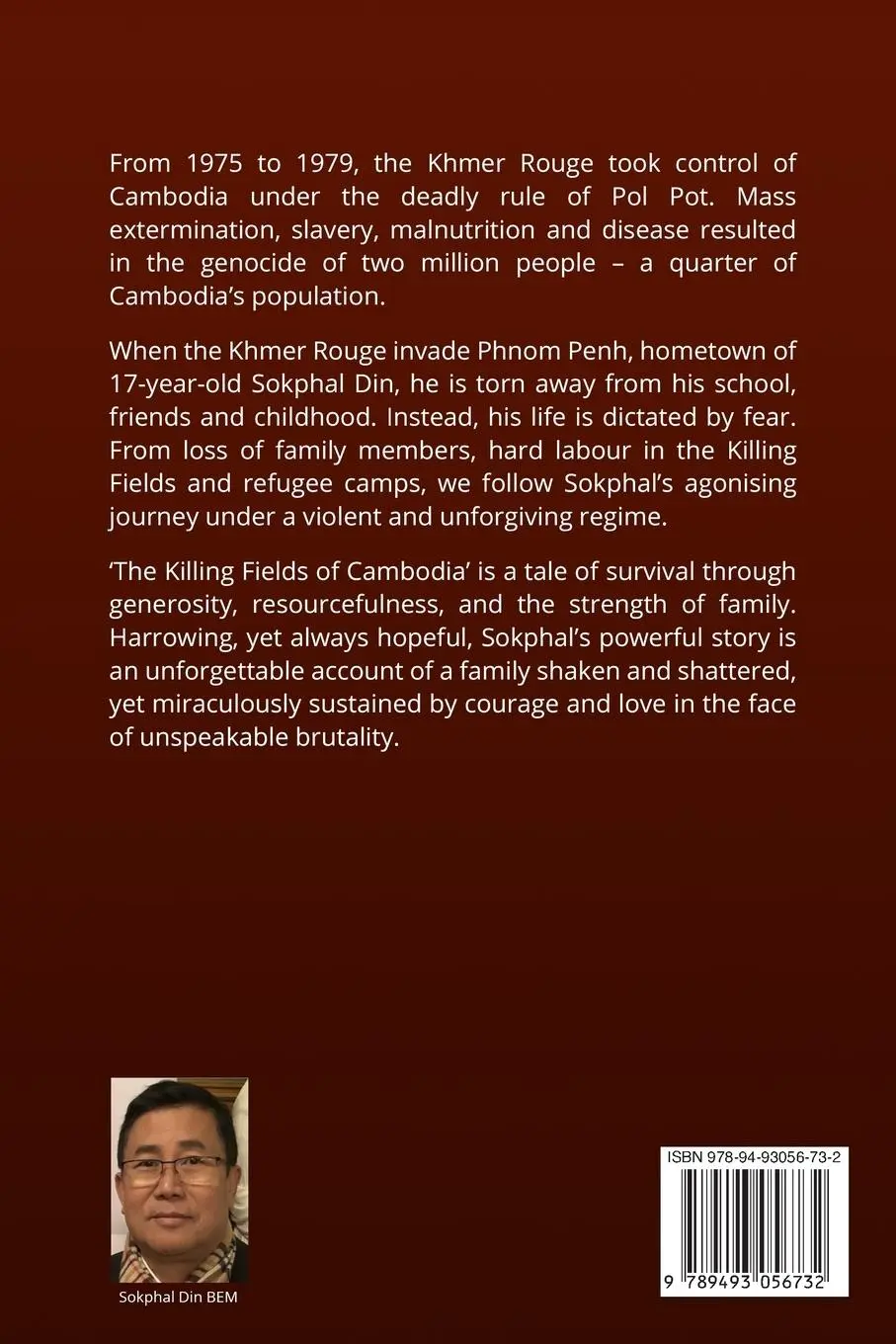 Rückseite: 9789493056732 | The Killing Fields of Cambodia | Surviving a Living Hell | Sokphal Din
