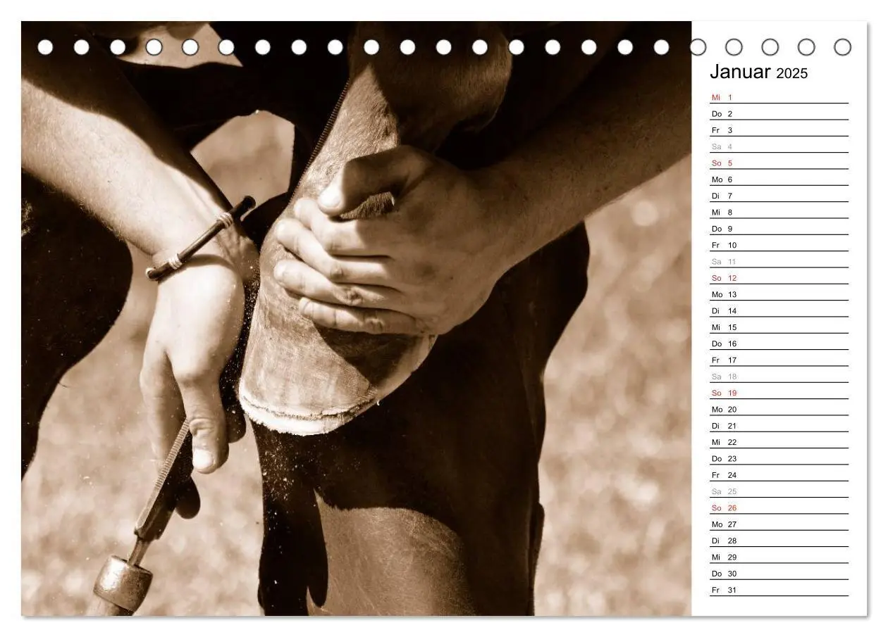 Bild: 9783435466832 | Hufschmied Traditionshandwerk (Tischkalender 2025 DIN A5 quer),...