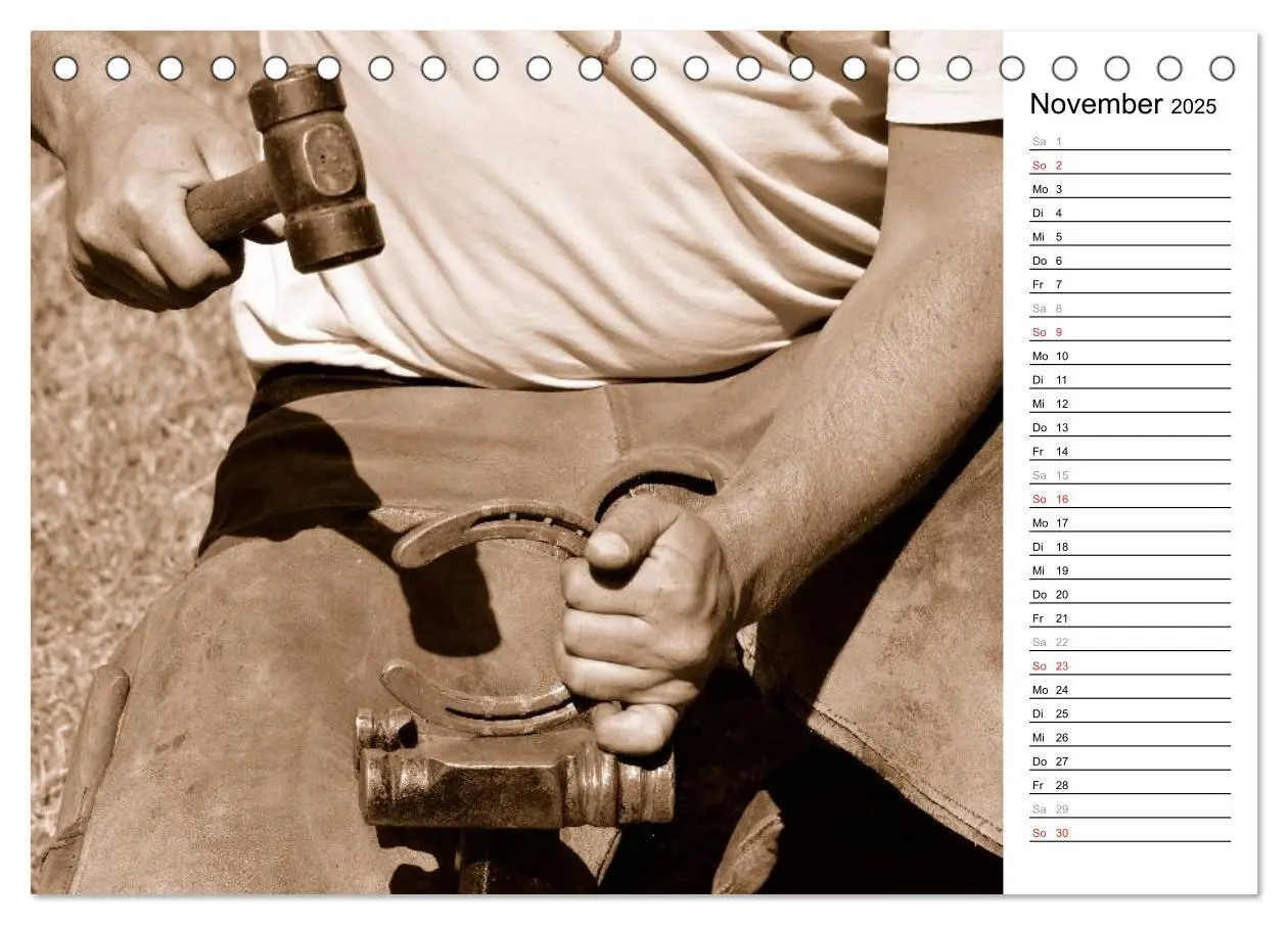 Bild: 9783435466832 | Hufschmied Traditionshandwerk (Tischkalender 2025 DIN A5 quer),...