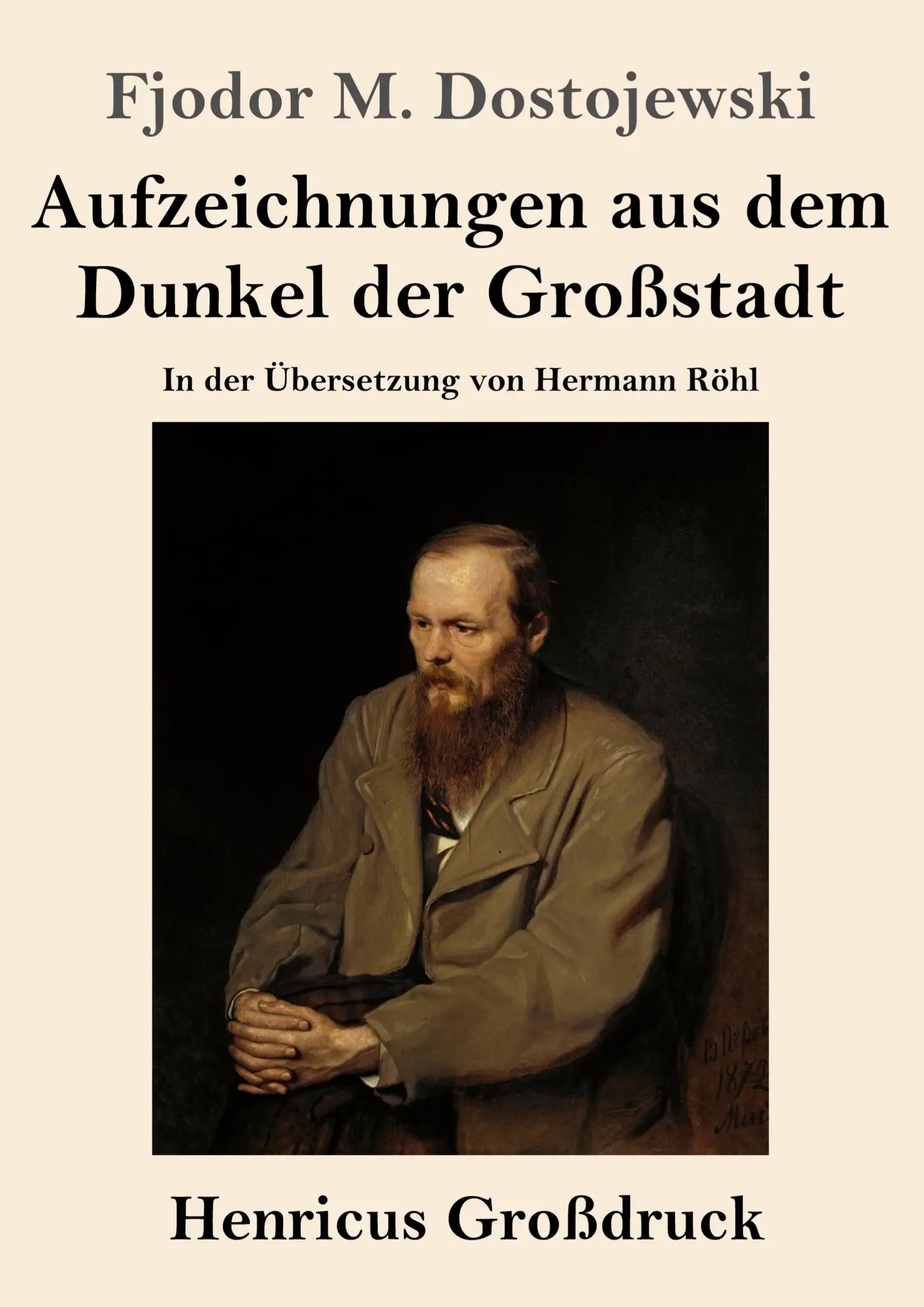 Cover: 9783847856832 | Aufzeichnungen aus dem Dunkel der Großstadt (Großdruck) | Dostojewski