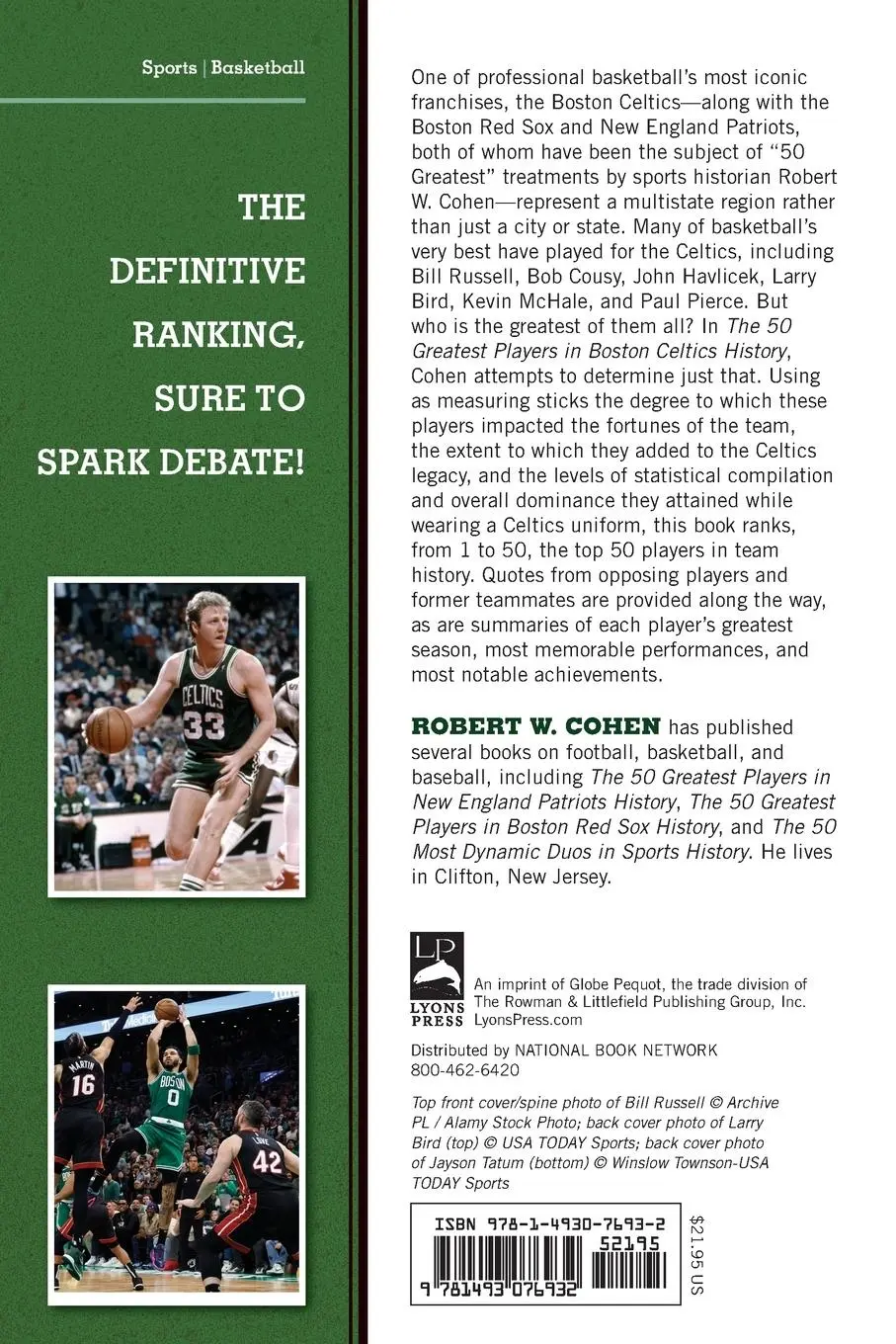Rückseite: 9781493076932 | The 50 Greatest Players in Boston Celtics History | Robert W. Cohen