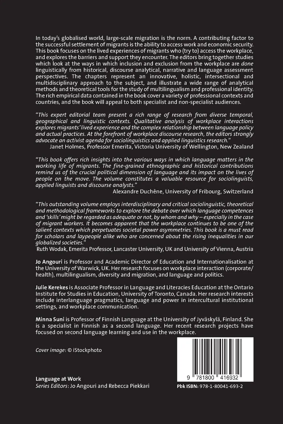 Rückseite: 9781800416932 | Language, Migration and In/Exclusion in the Workplace | Taschenbuch