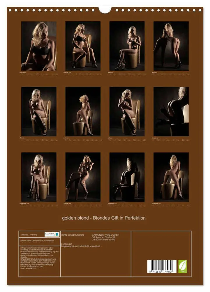 Bild: 9783435076932 | golden blond - Blondes Gift in Perfektion (Wandkalender 2025 DIN A3...