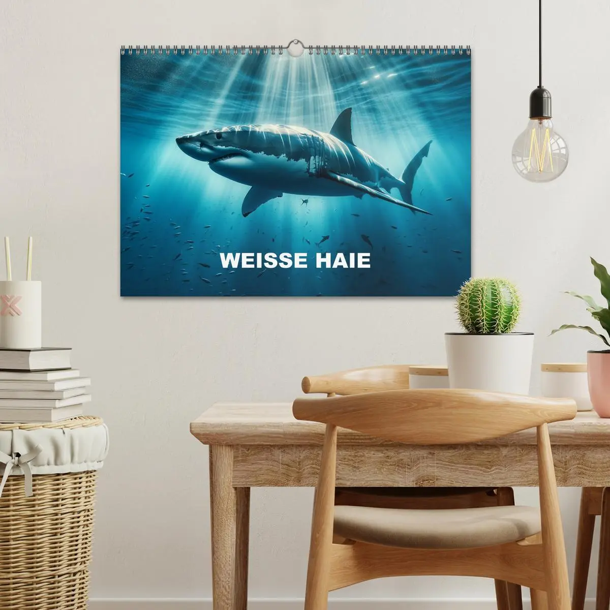 Bild: 9783457476932 | Weiße Haie (Wandkalender 2026 DIN A3 quer), CALVENDO Monatskalender