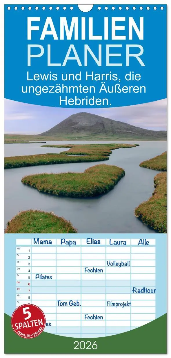 Cover: 9783516496932 | Familienplaner 2026 - Lewis und Harris, die ungezähmten Äußeren...